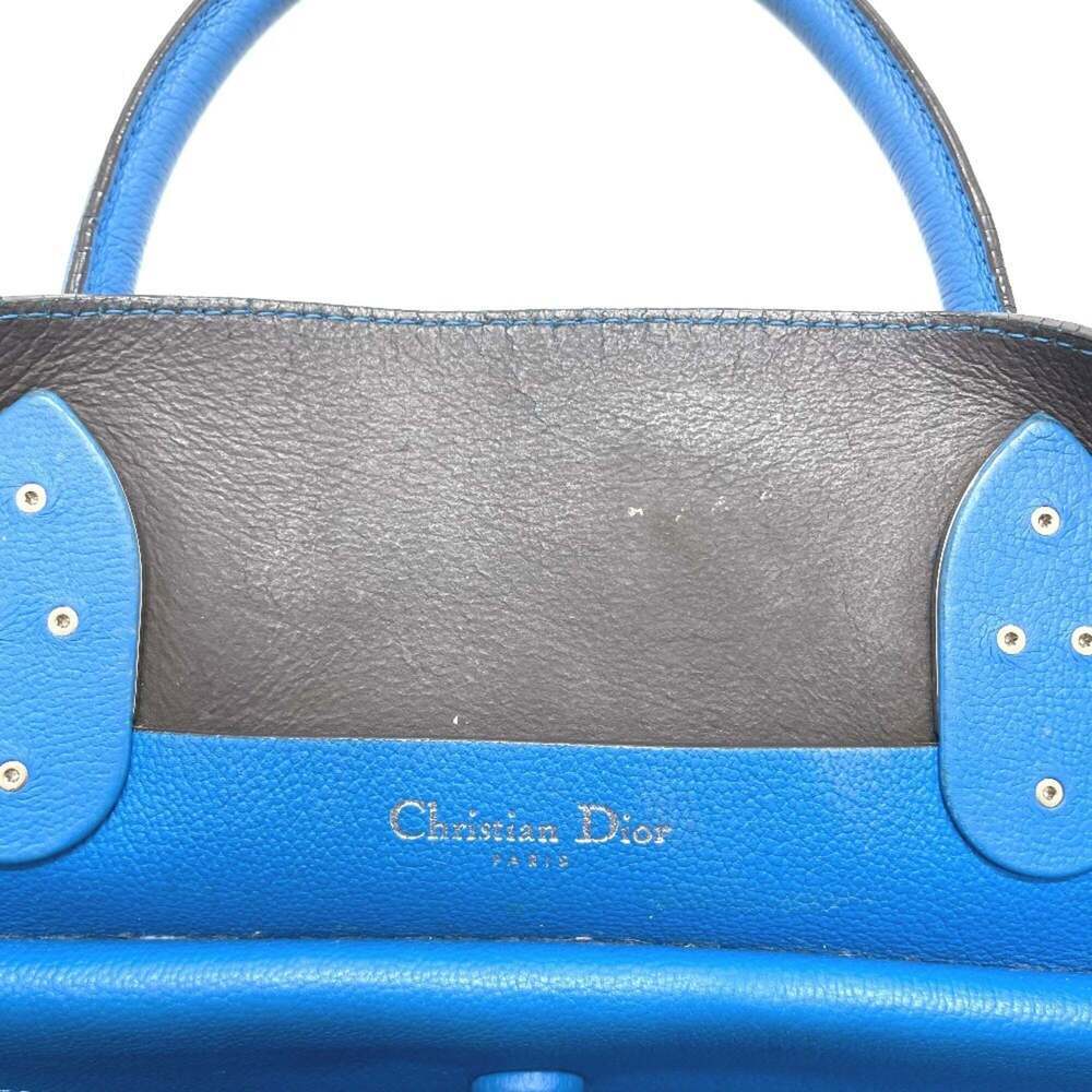CHRISTIAN DIOR Blue Leather Shoulder Bag - Picture 9 of 16